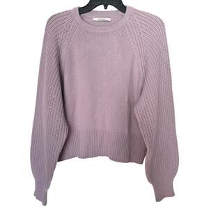 Pharaoh Collection Lavender Knit Sweater Raglan Balloon Sleeve Pullover